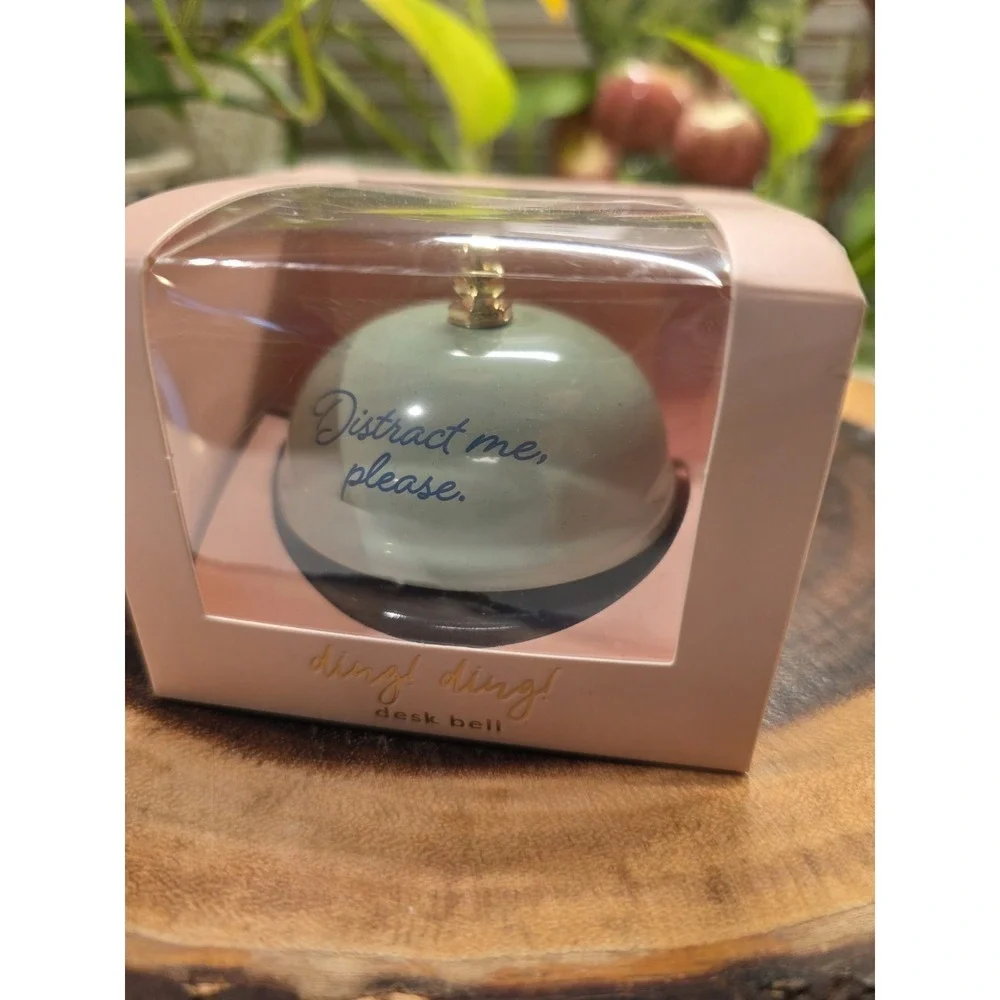 Carven‎ Novelty Blue Metal Desk Bell Glossy Finish Boxed 